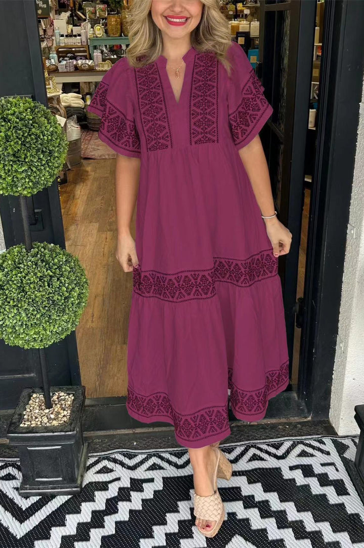 Aria | Floral Loose Cotton Boho Dress