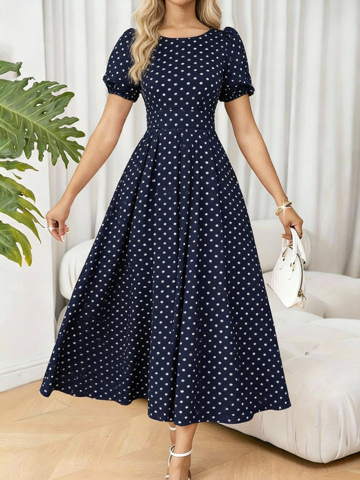 ELEANOR™ - Elegant Polka Dot Maxi Dress
