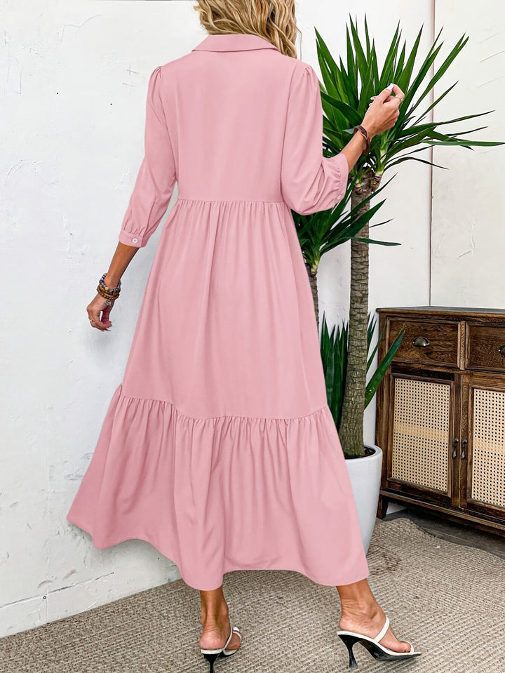 Daerling™ | Ruffled Shirt Dress