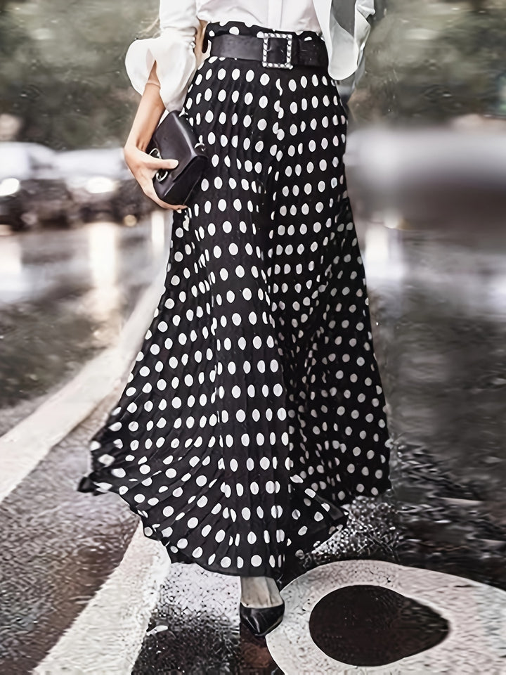 MARLOWE – Plus Size Polka Dot Wide-Leg Trousers