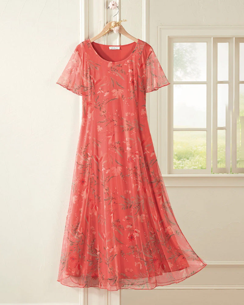 María | Loose and Lightweight Floral Midi Dress