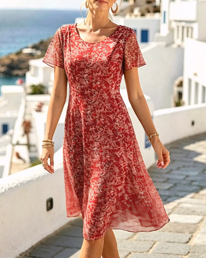 Ana | Loose and lightweight floral midi dress