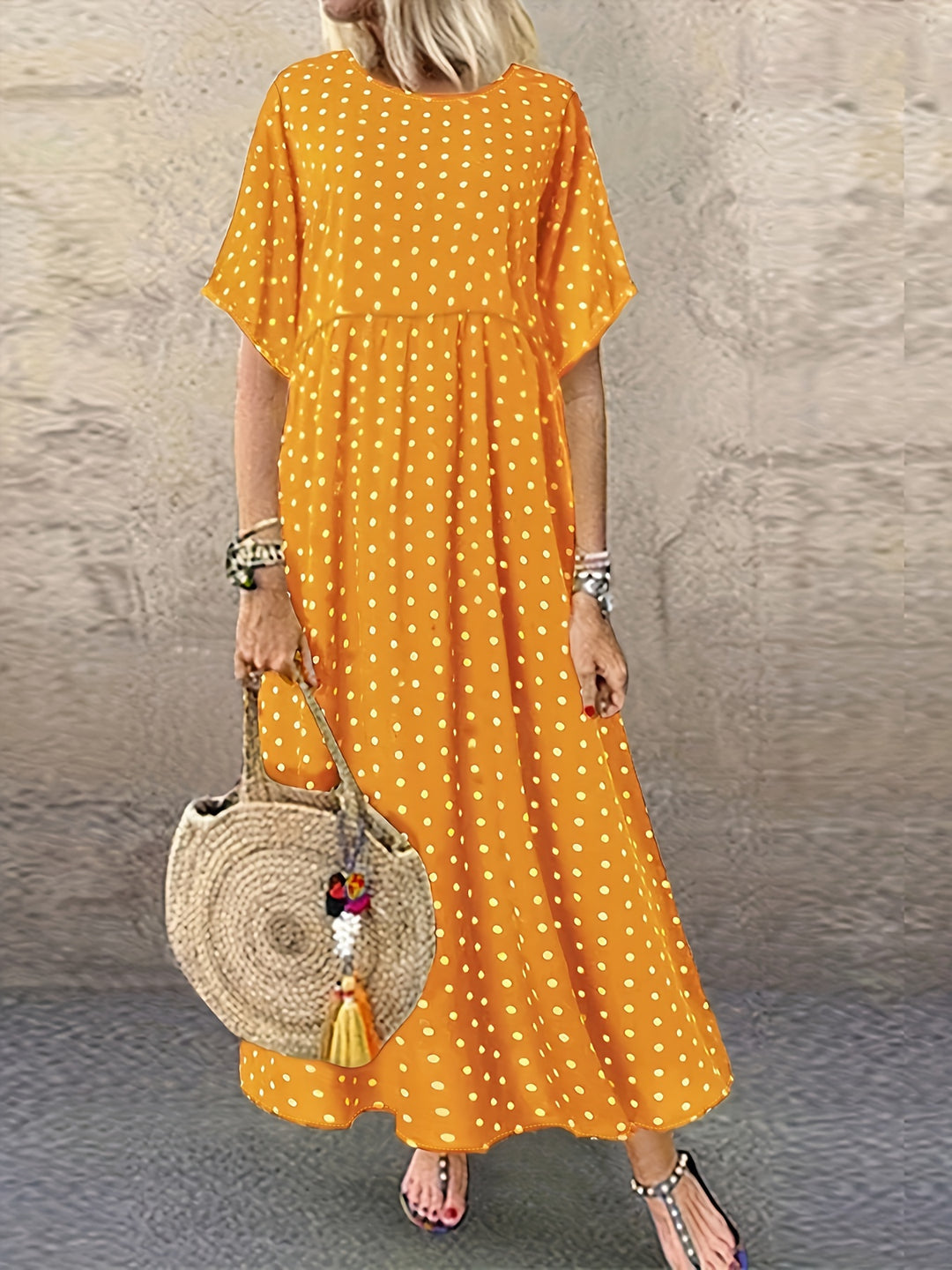 HAZEL – Plus Loose Short-Sleeve Dress