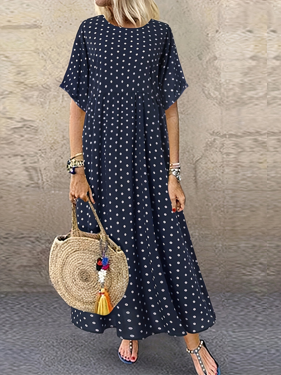 HAZEL – Plus Loose Short-Sleeve Dress