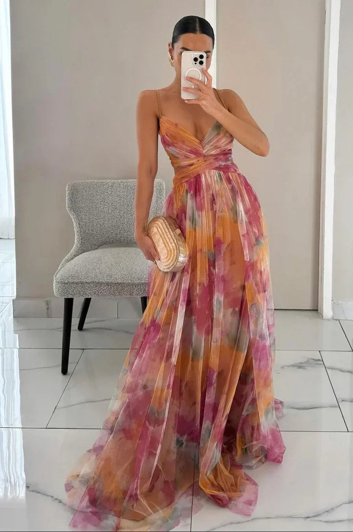Gabrielle | Layered Maxi Wedding Guest Dress
