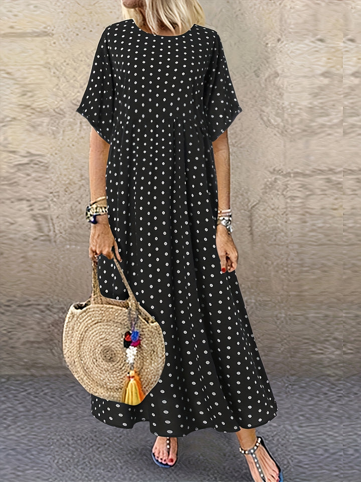 Dot™ - Retro Polka Dot Midi Dress