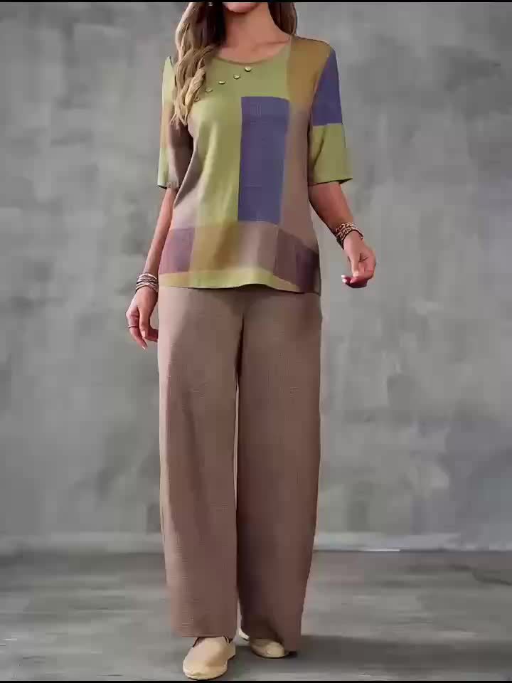 Elvara™ - Modern Patchwork 2-Piece Set