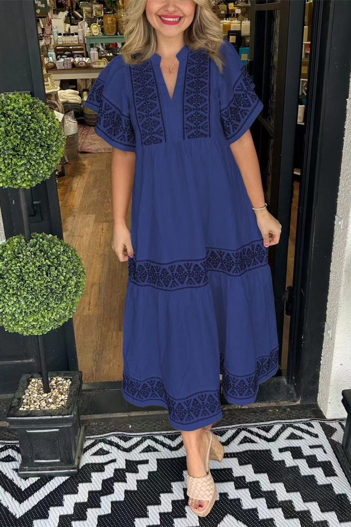 Aria | Floral Loose Cotton Boho Dress