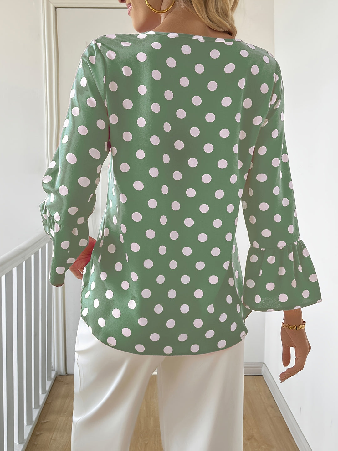 EVELYN™ - Elegant Polka Dot Blouse