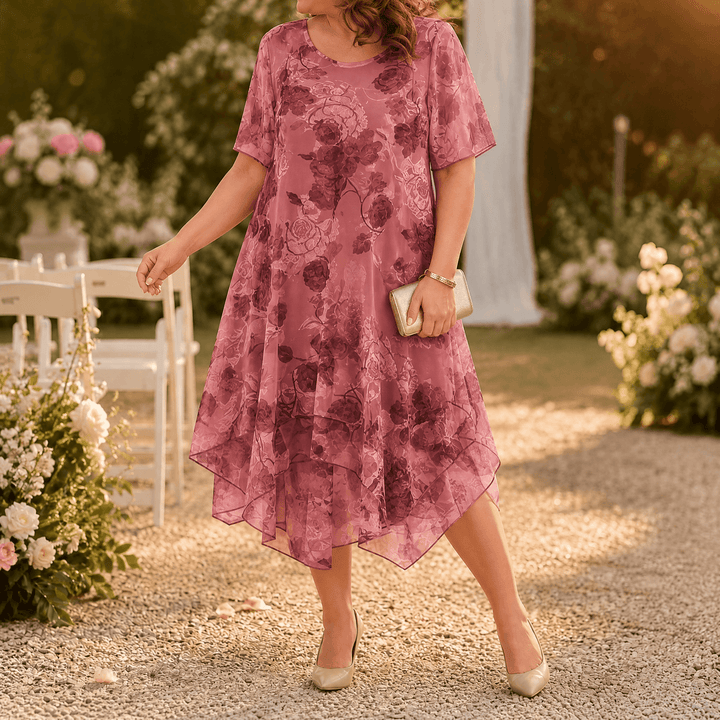 Florenza™ – Layered Chiffon Floral Dress