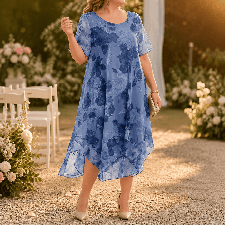 Florenza™ – Layered Chiffon Floral Dress