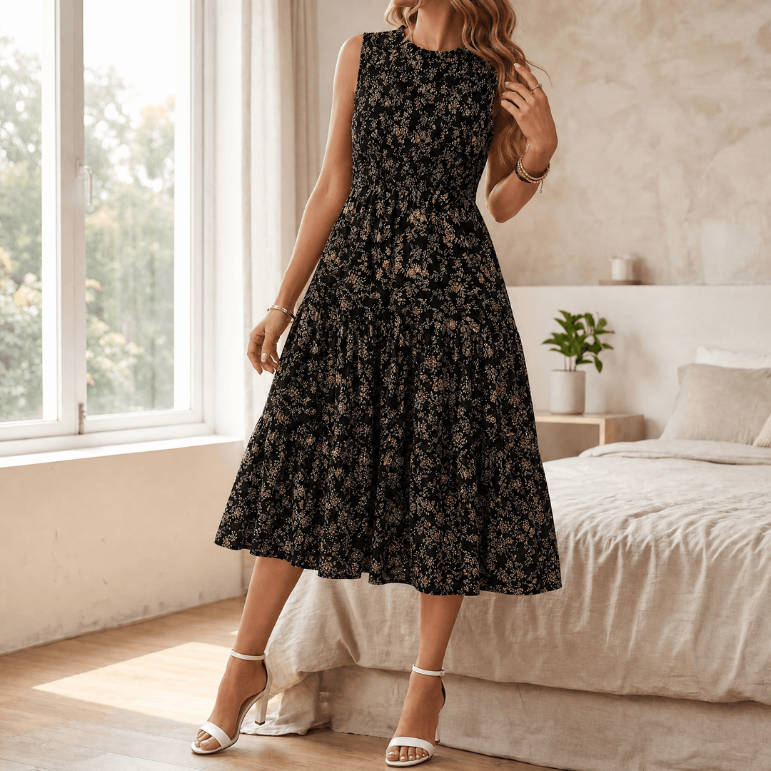 Florenza™ – Smocked Floral Midi Dress