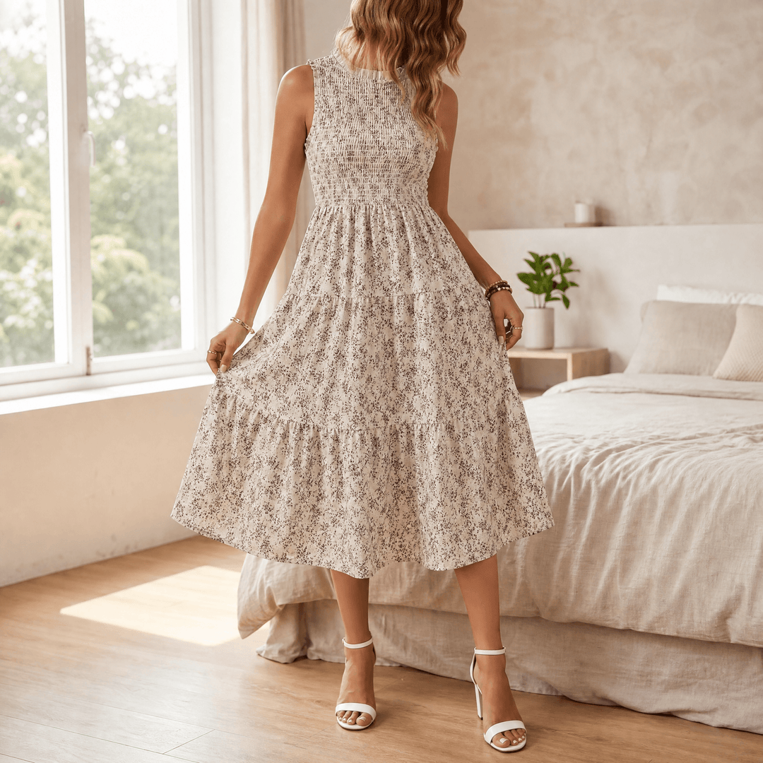 Florenza™ – Smocked Floral Midi Dress
