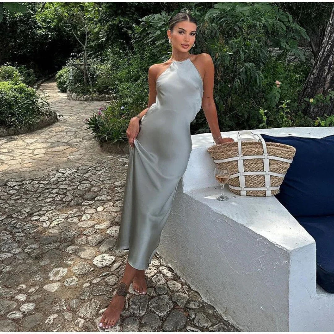 Noemi | Halter Neck Wedding Guest Dress