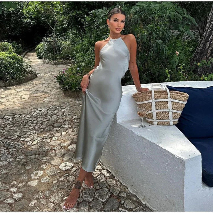 Noemi | Halter Neck Wedding Guest Dress