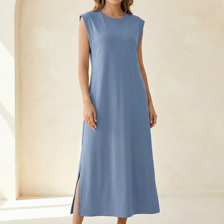 Ellara™ – Wrinkle Free Maxi Dress with Side Slit