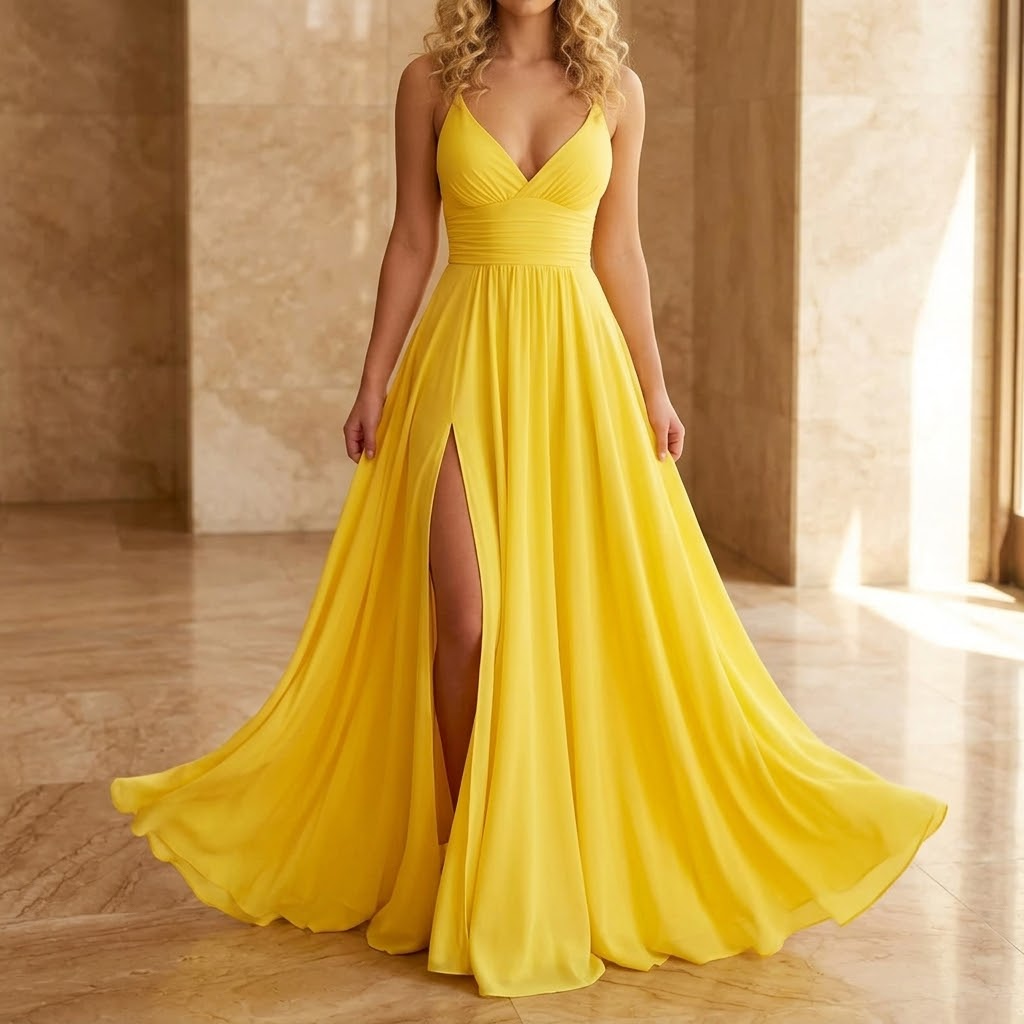 Florenza™ – Flowing V-Neck Maxi Dress