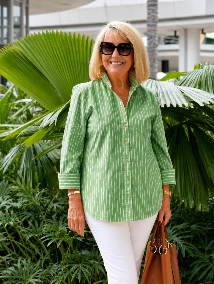 Quinn™ V-Neck Linen Blouse