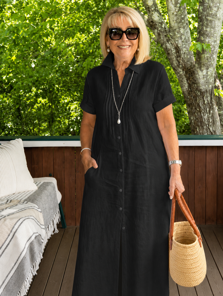 Isla™ Pleated Shirt Dress