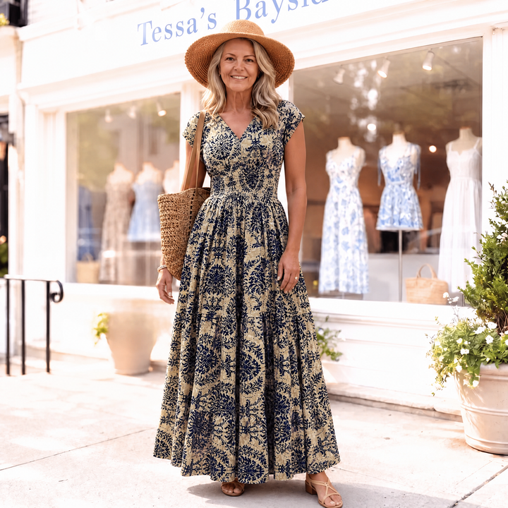 Seraphina | Boho V-Neck Vacation Maxi Dress