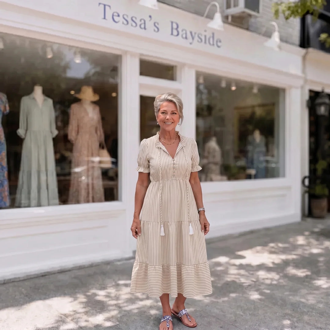 Belle | Coastal V-Neck Dress