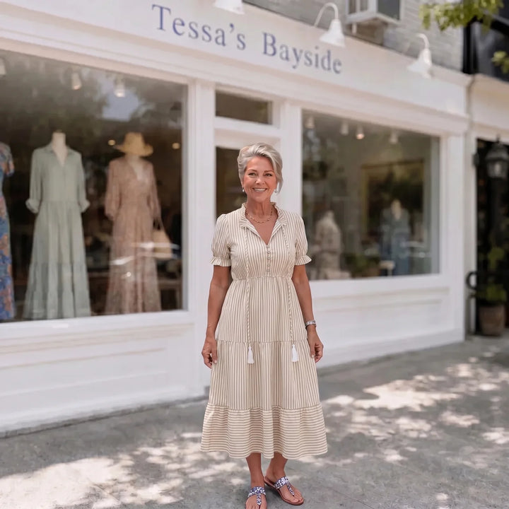 Belle | Coastal V-Neck Dress