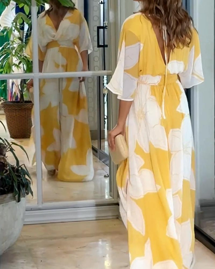 Harper | Floral Midi Wedding Guest Dress