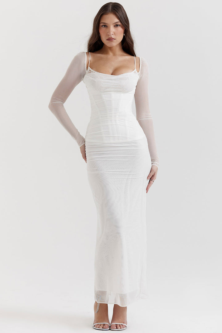 Nora | Long Sleeve Maxi Wedding Guest Dress