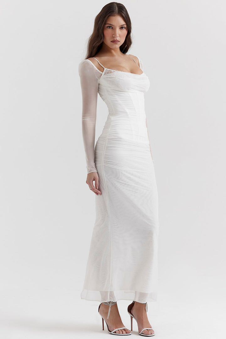 Nora | Long Sleeve Maxi Wedding Guest Dress