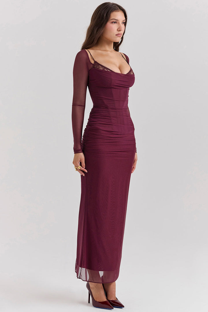 Nora | Long Sleeve Maxi Wedding Guest Dress