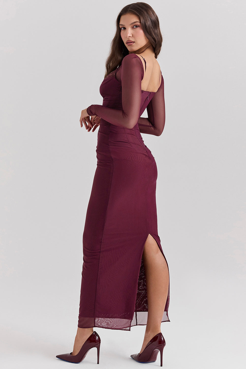 Nora | Long Sleeve Maxi Wedding Guest Dress