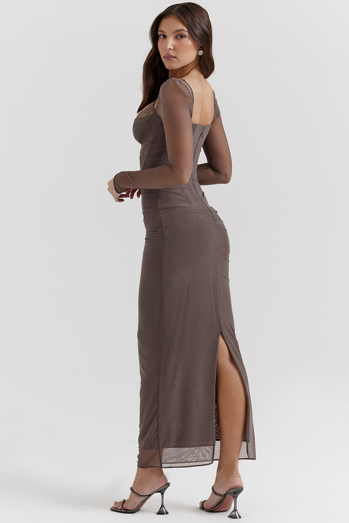 Nora | Long Sleeve Maxi Wedding Guest Dress