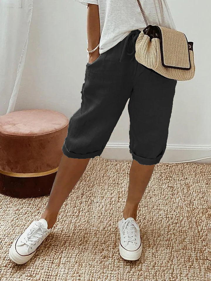 Paisley | Linen-Cotton Shorts