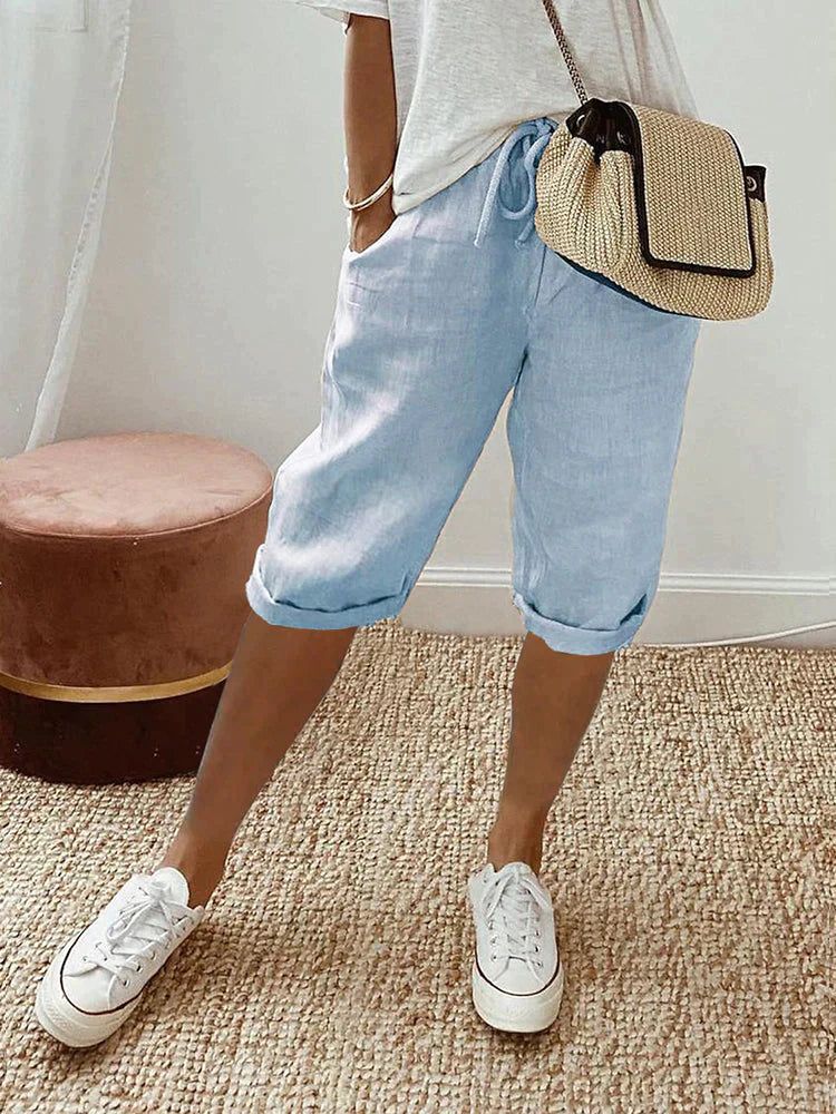 Paisley | Linen-Cotton Shorts