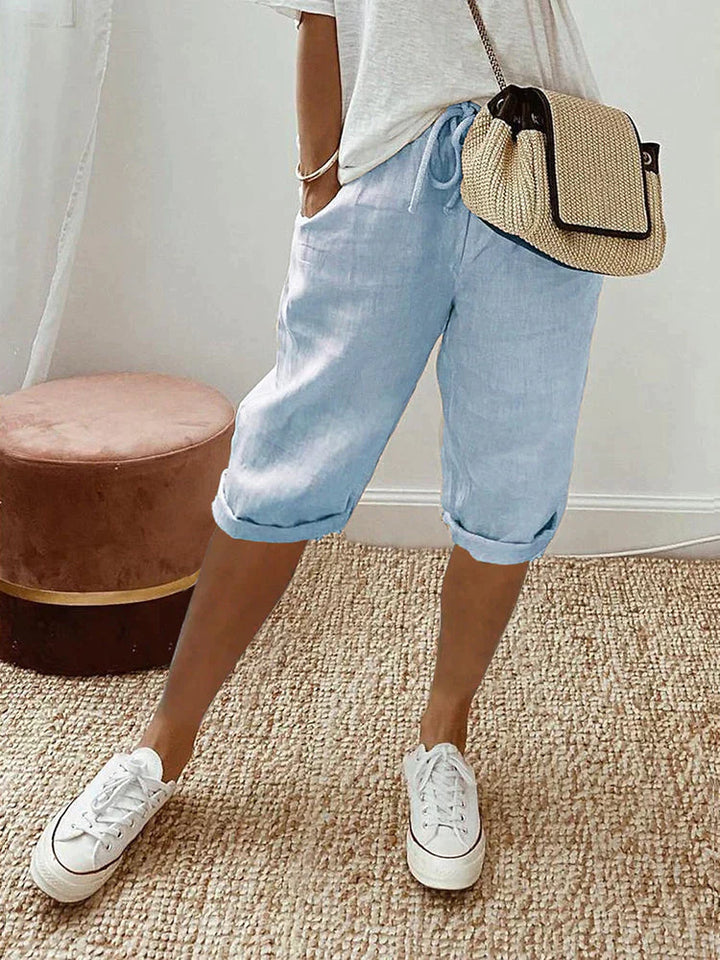 Paisley | Linen-Cotton Shorts