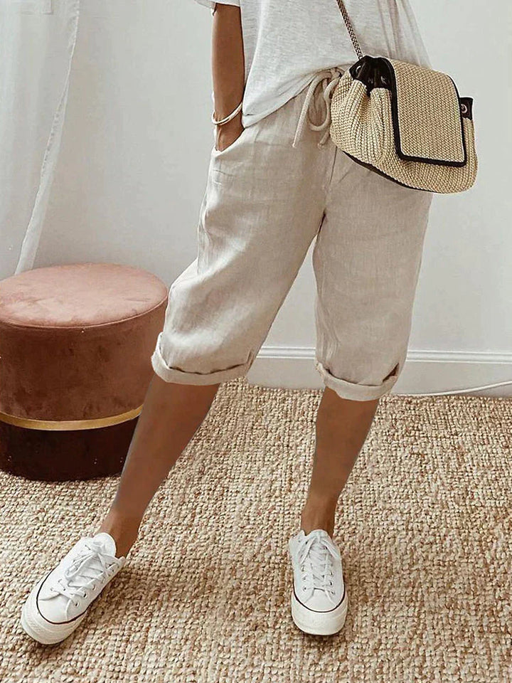 Paisley | Linen-Cotton Shorts