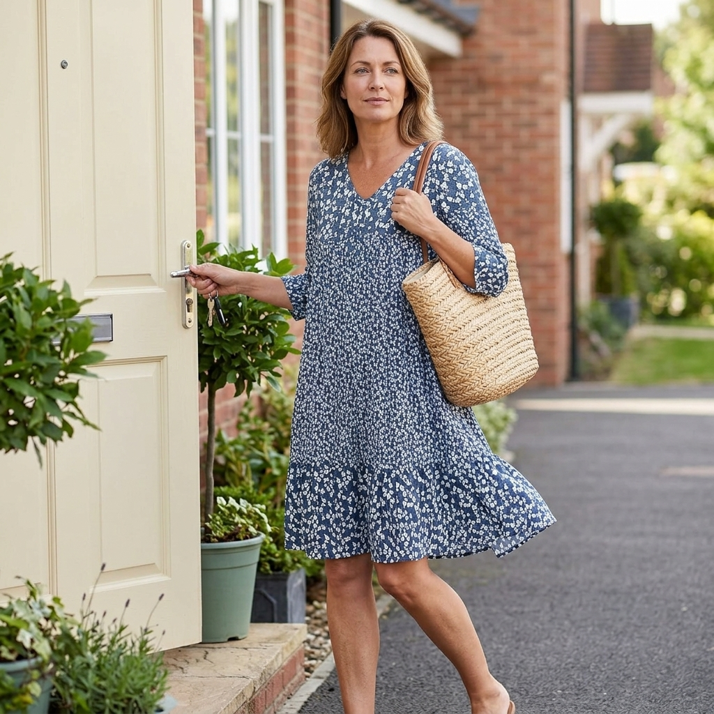 Bellora™ – Breezy Floral Midi with Ruffle Hem