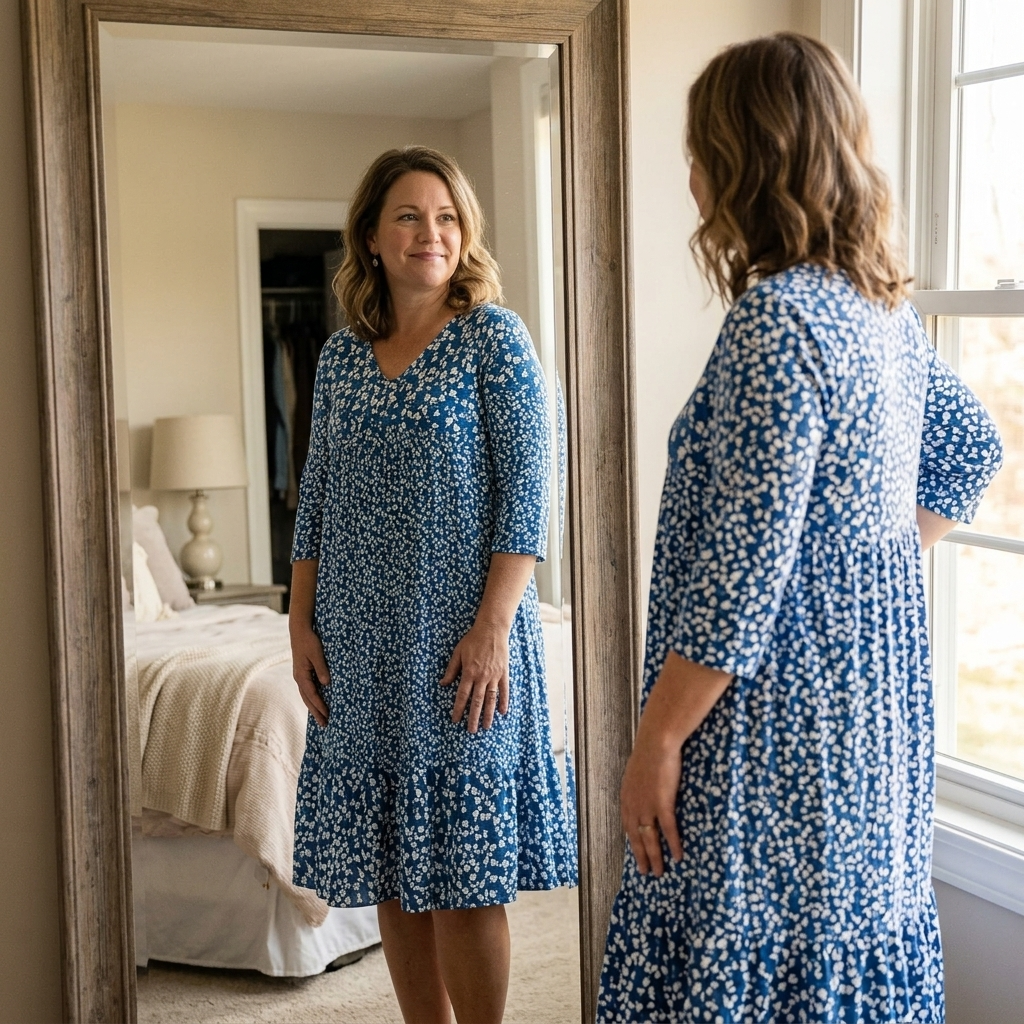 Bellora™ – Breezy Floral Midi with Ruffle Hem