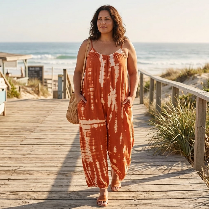 Sevella™ – Wide-Leg Tie-Dye Jumpsuit