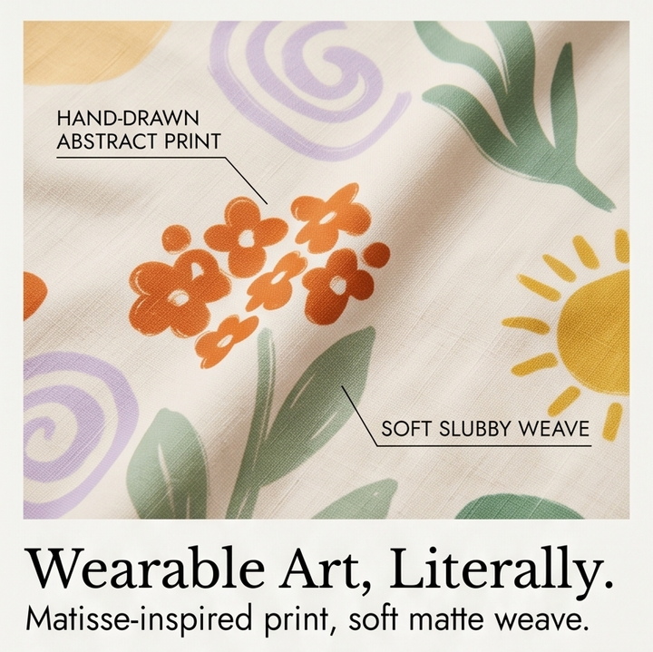 Luna™ – Artsy Print Midi Dress for Curves