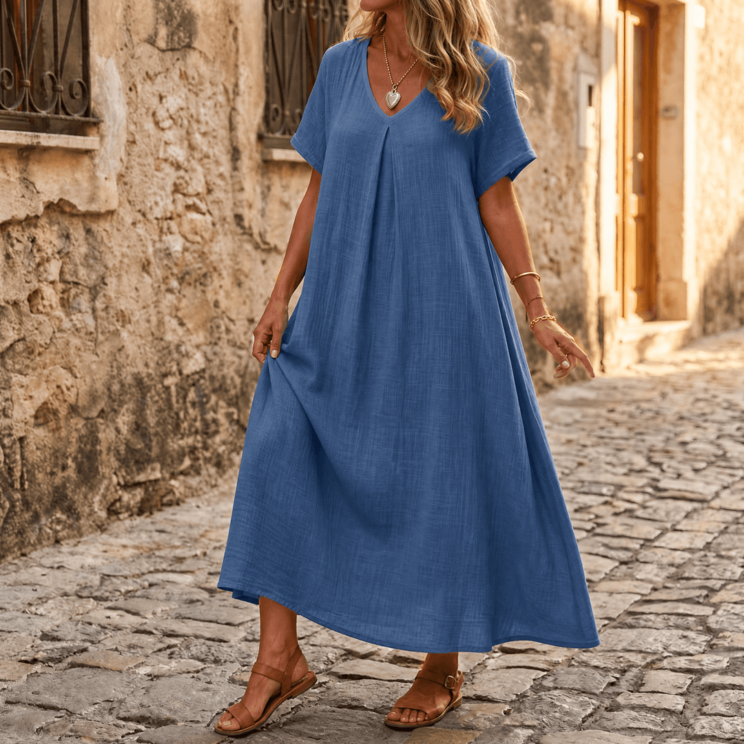 Lunessa™ – Breezy Cotton Linen Summer Dress