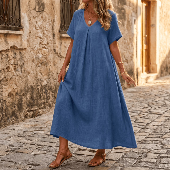 Lunessa™ – Breezy Cotton Linen Summer Dress