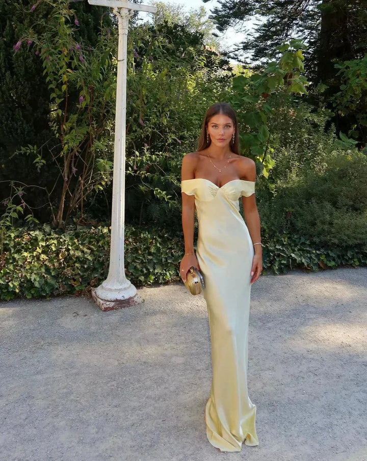 Florence | Off-Shoulder Maxi Wedding Guest Dress