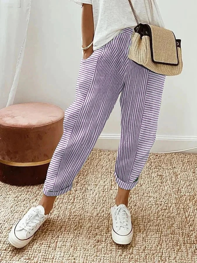 Lore | Linen Striped Pants