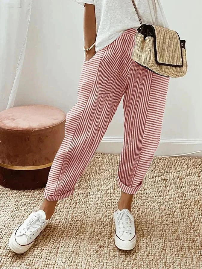 Lore | Linen Striped Pants