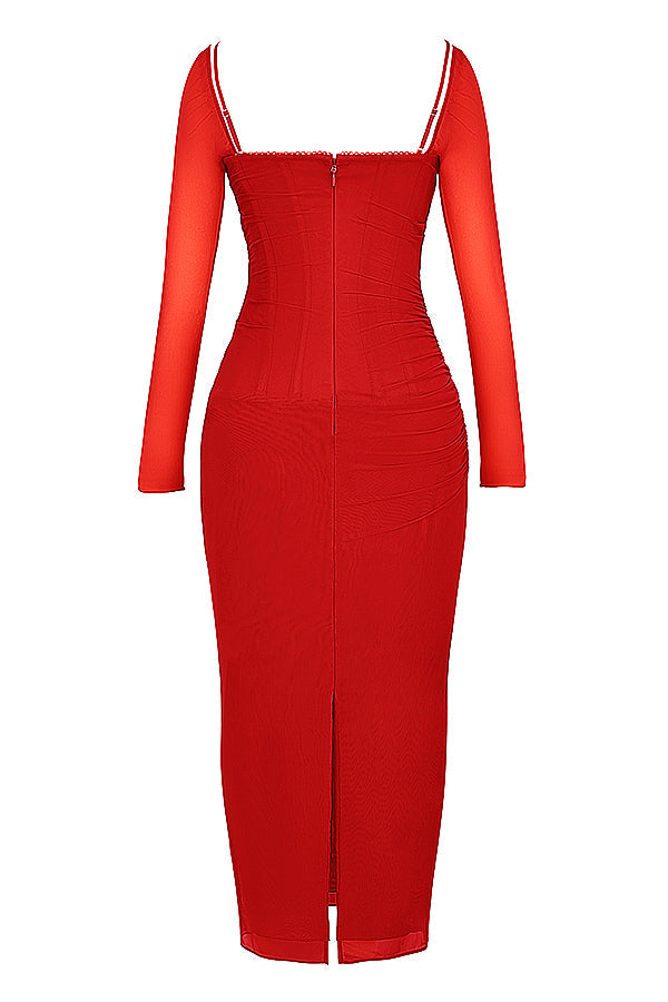 Nora | Long Sleeve Maxi Wedding Guest Dress