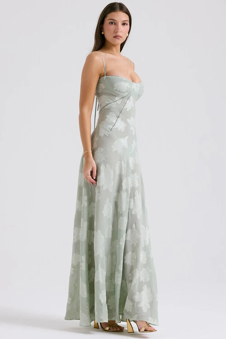 Gretchen | Open-Back Maxi Wedding Guest Dress