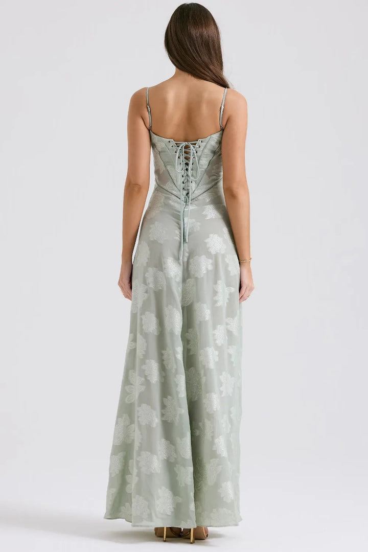 Gretchen | Open-Back Maxi Wedding Guest Dress