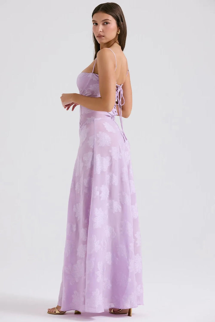 Gretchen | Open-Back Maxi Wedding Guest Dress