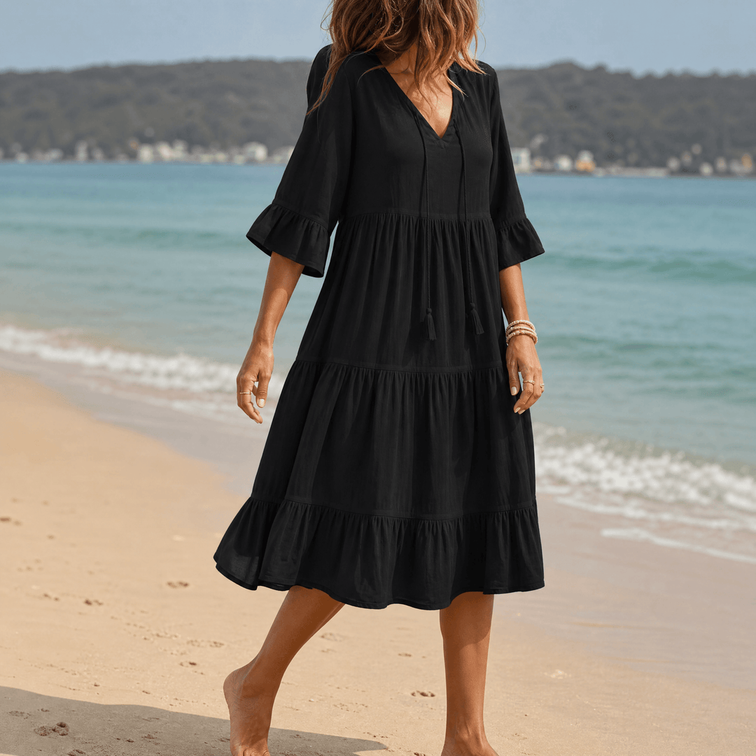 Solera™ – Breezy V-Neck Cotton Dress